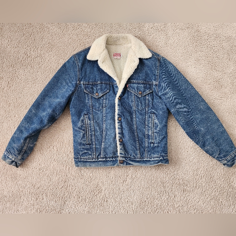 Levi's Vintage Denim Sherpa Trucker Jacket Men's 38